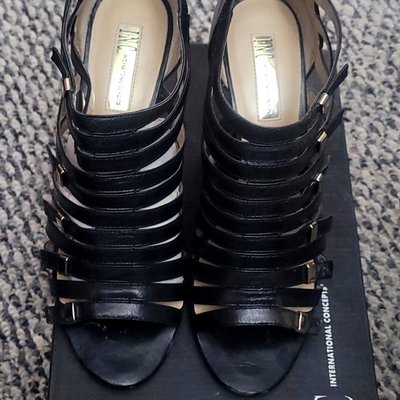 Black Wedge Sandle - Picture 1 of 4